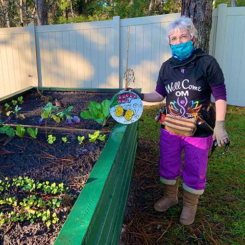 woman at community garden