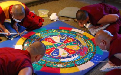 Monks making mandala