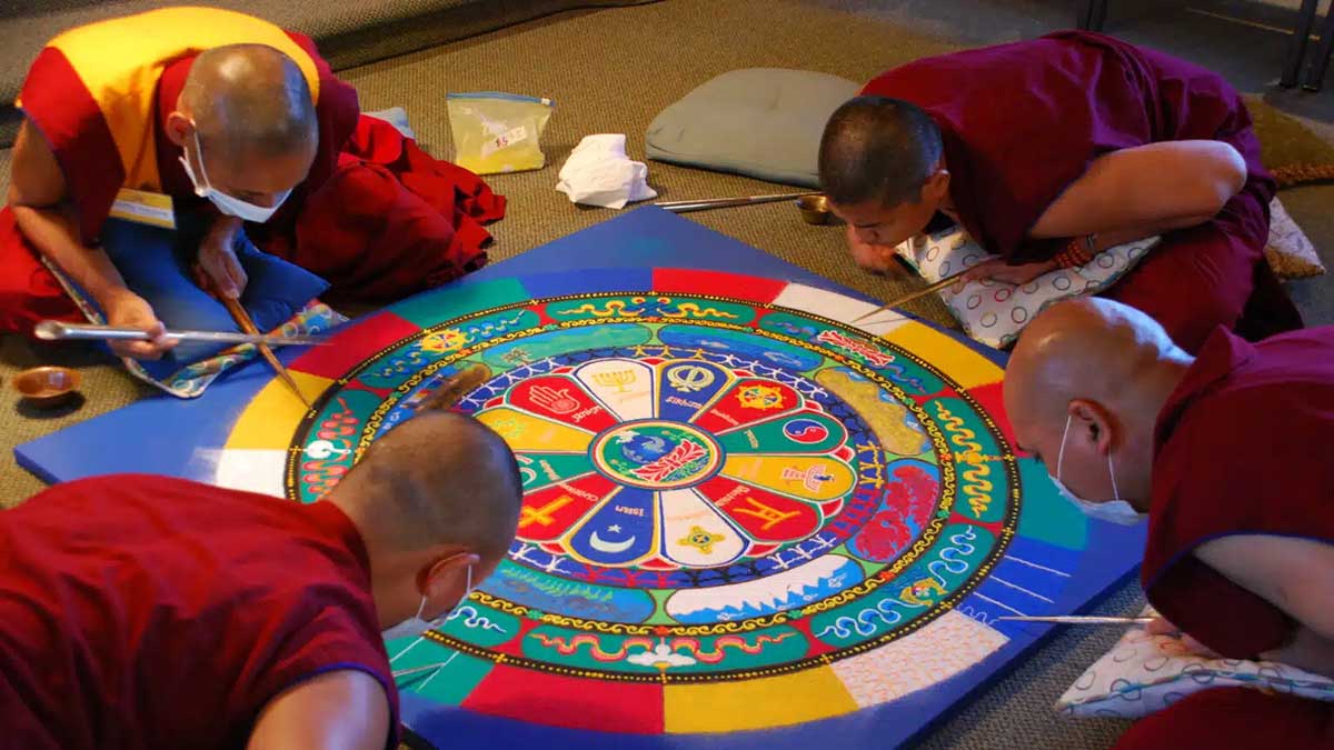 Monks making mandala